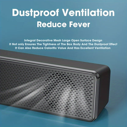 Compact Desktop Speaker with USB Power, Stereo Sound, and Blue LED Lights - Ideal for Computers