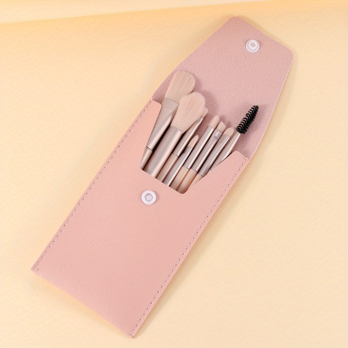 Portable Mini Makeup Brush Set with Storage Bag 8pcs