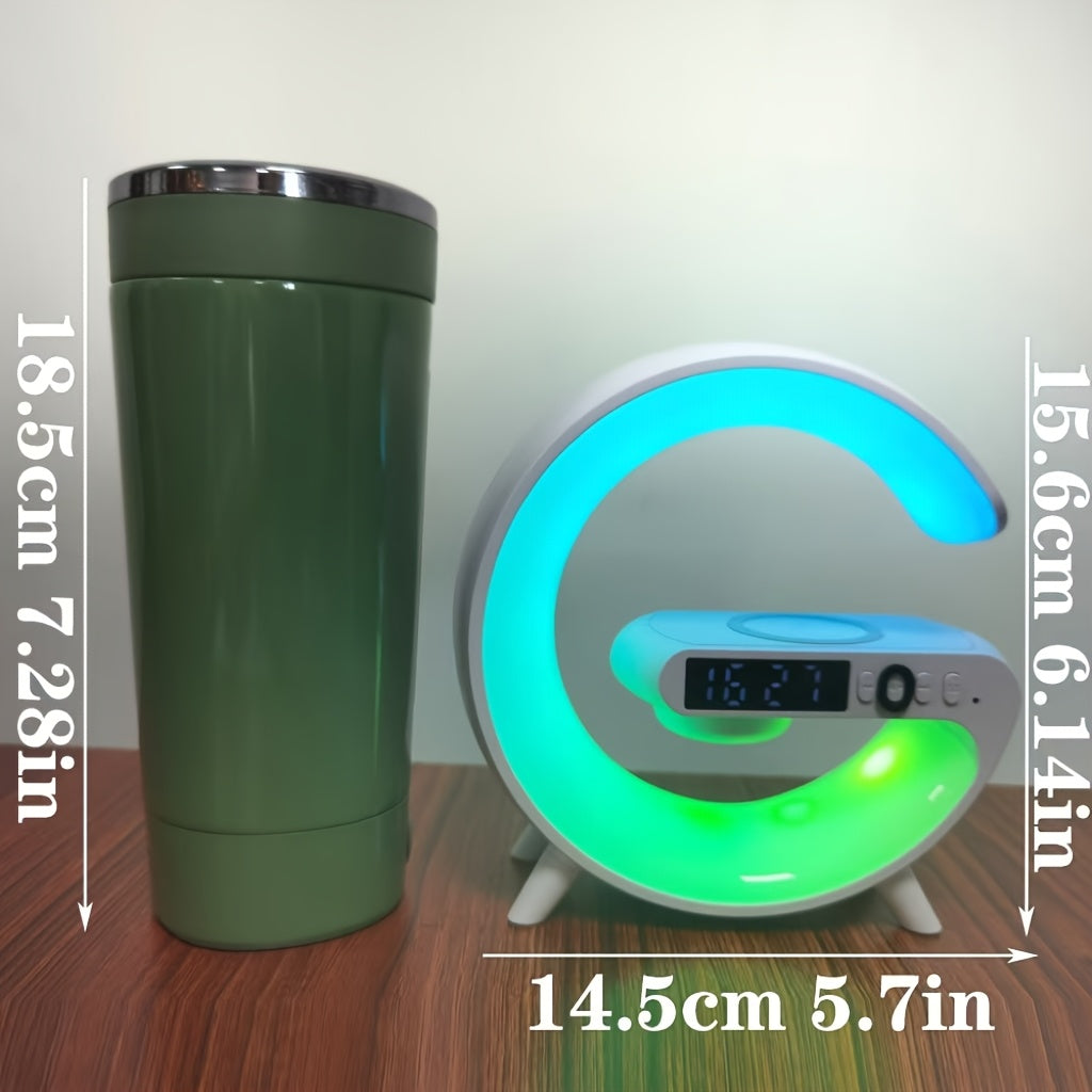 Vibrant Wake-Up Wireless Speaker - Portable Bluetooth Speakers with Sunrise Alarm, RGB Rhythm Light, Fast Charging