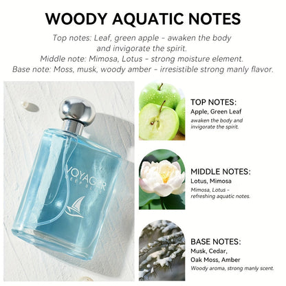 Voyager Eau De Parfum For Men With Woody Aquatic Notes