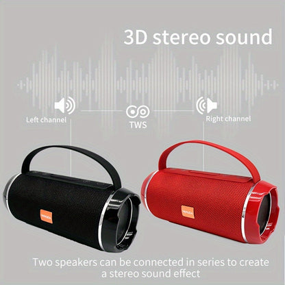 Wireless Bass Speaker Portable Wireless Cube Speaker - Stereo Ultra Bass Music Player With USB/TF/FM Radio