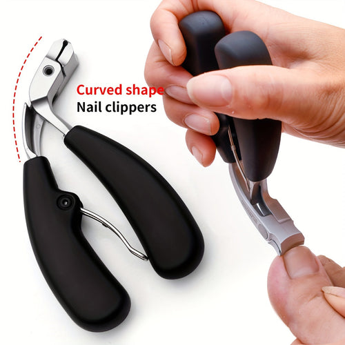 Heavy-Duty Stainless Steel Nail Clippers with Curved Blade