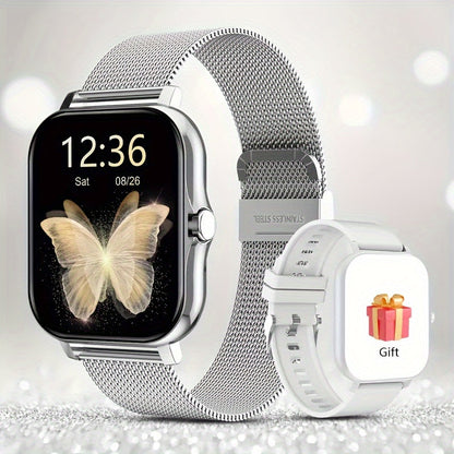 Full Touch Screen Display Smart Watch with Steel Band