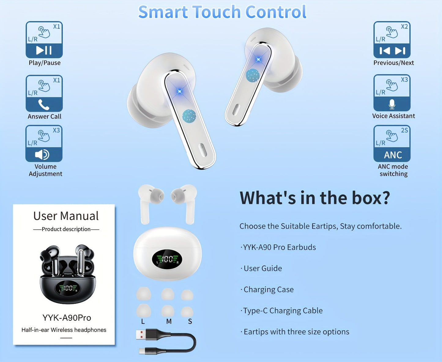 Mosyxe BT5.4 Wireless Earbuds