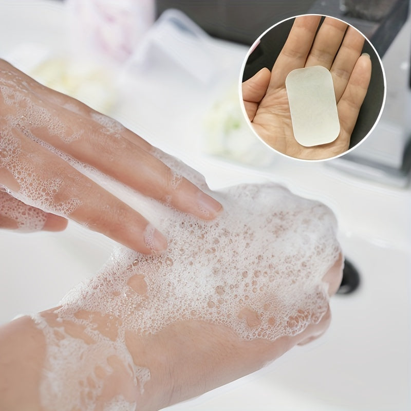 Travel Soap Sheets - Portable, Disposable, Scented Bath Foam Papers Sheets