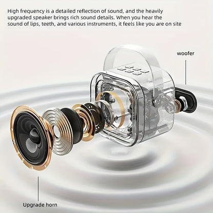 Speaker With Microphone Set, Home Karaoke Machine, Portable Handheld Karaoke Mics Speaker Machine For Adults