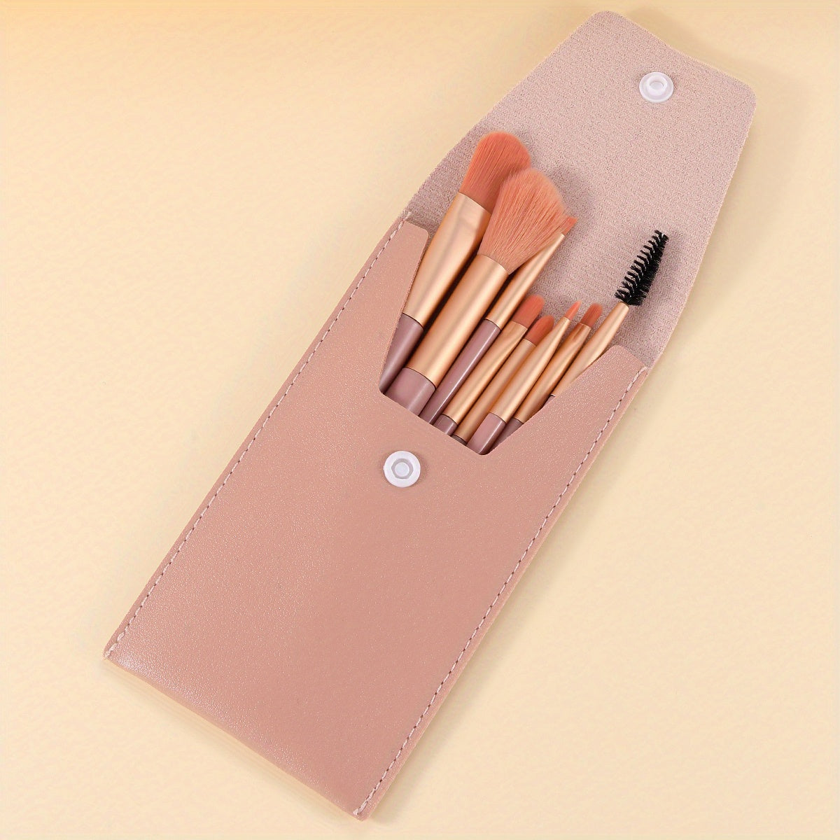 Portable Mini Makeup Brush Set with Storage Bag 8pcs
