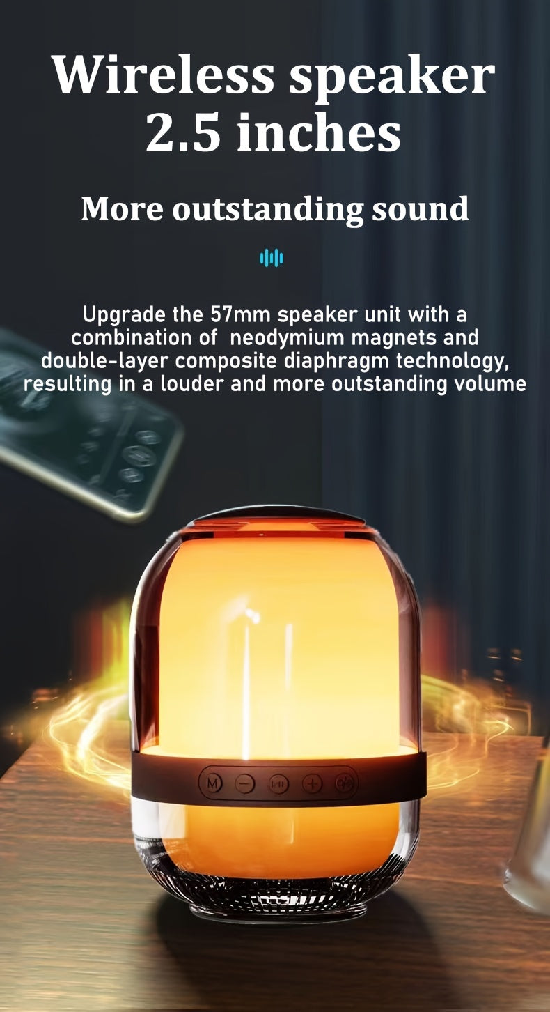Creative Mini Speaker, Wireless Connection Speaker, Portable Square Speaker, Home Gathering Speaker, RGB Flow Light Effect Speaker