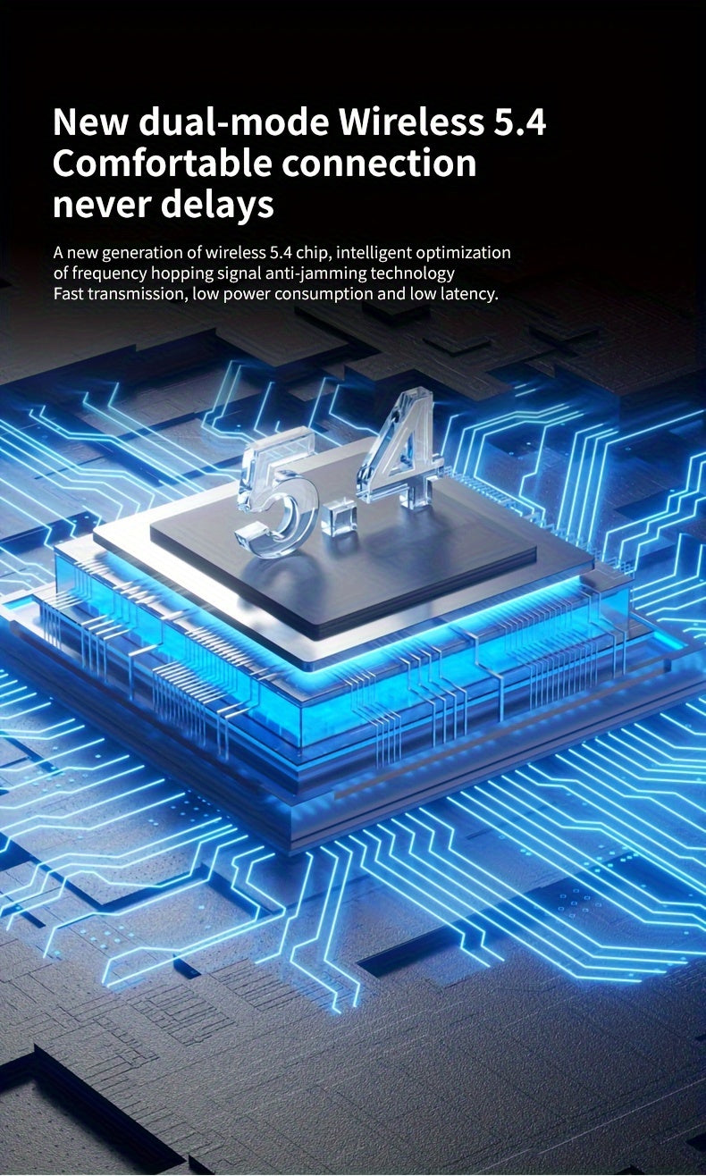 Open Earphones With Built-in Microphones & LED Digital Display Charging Case