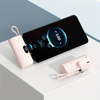 Ultra-Compact Power Bank with 5000mAh battery capacity