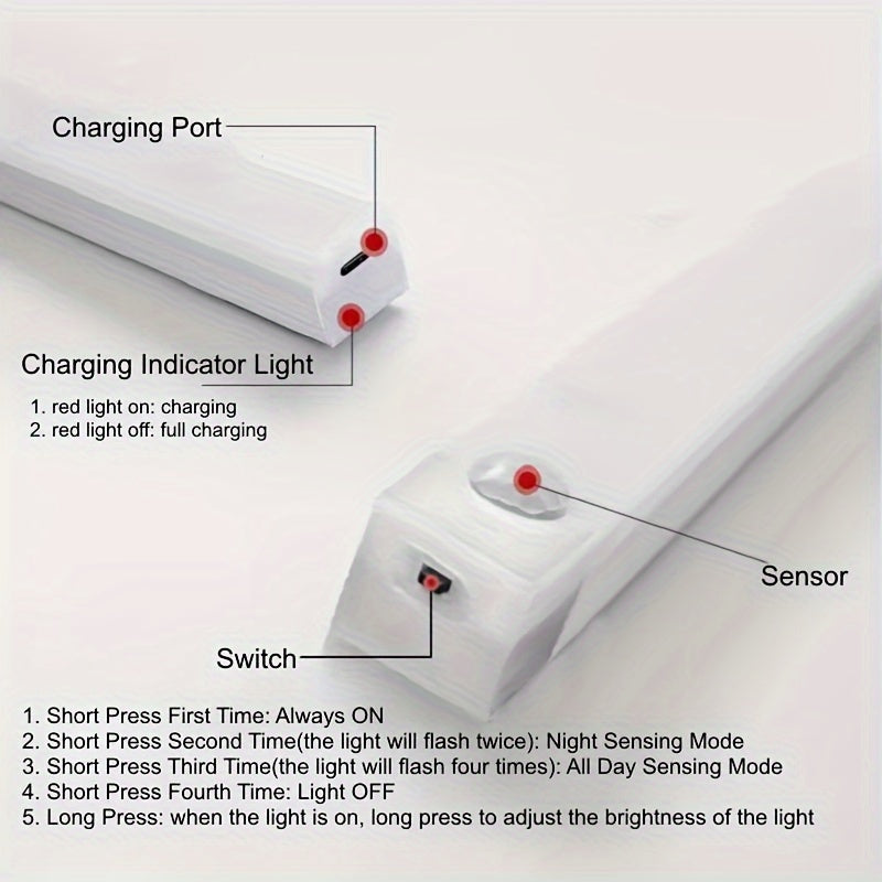 Rechargeable Wireless Motion Sensor LED Light Bar