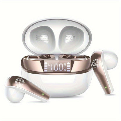 40H Wireless Earbuds, HiFi Stereo Earphones with ENC Noise Cancelling Mic