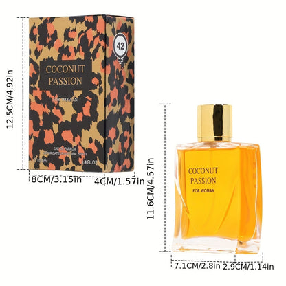 3.38oz Eau De Parfum For Women with Lasting Coconut, Vanilla, Chamomile Fragrance