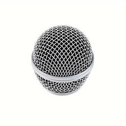 1pc Premium SM58 Microphone Head Metal Mesh Grille Ball with Inner Foam - Replacement Accessories for Microphones