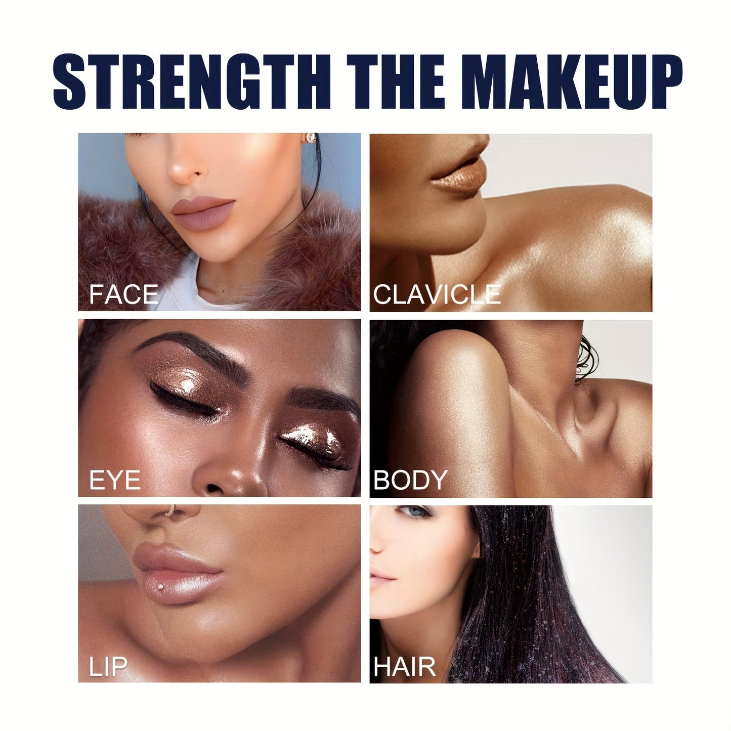 Facial, Body, Collarbone Hair Highlight Glitter Spray