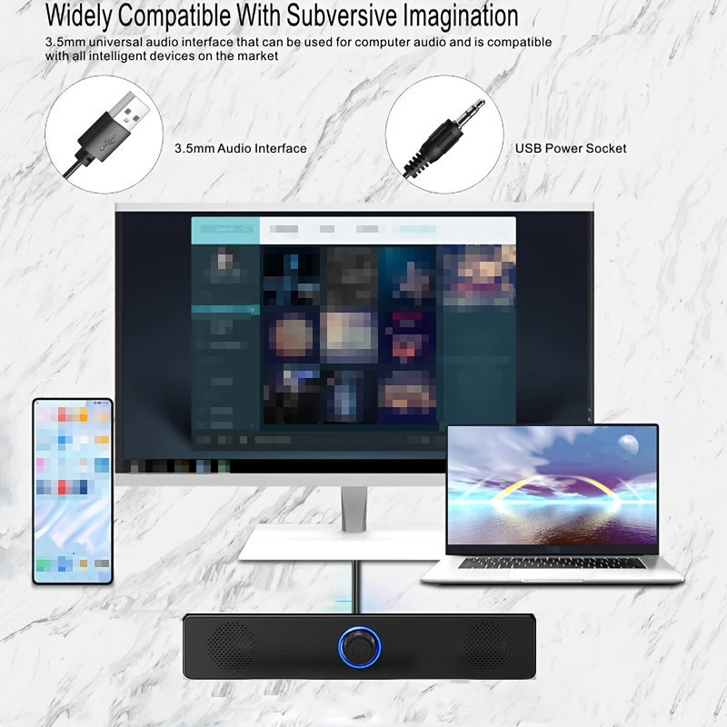 Desktop Small Speaker Compatible With Notebooks, Perfect For Home