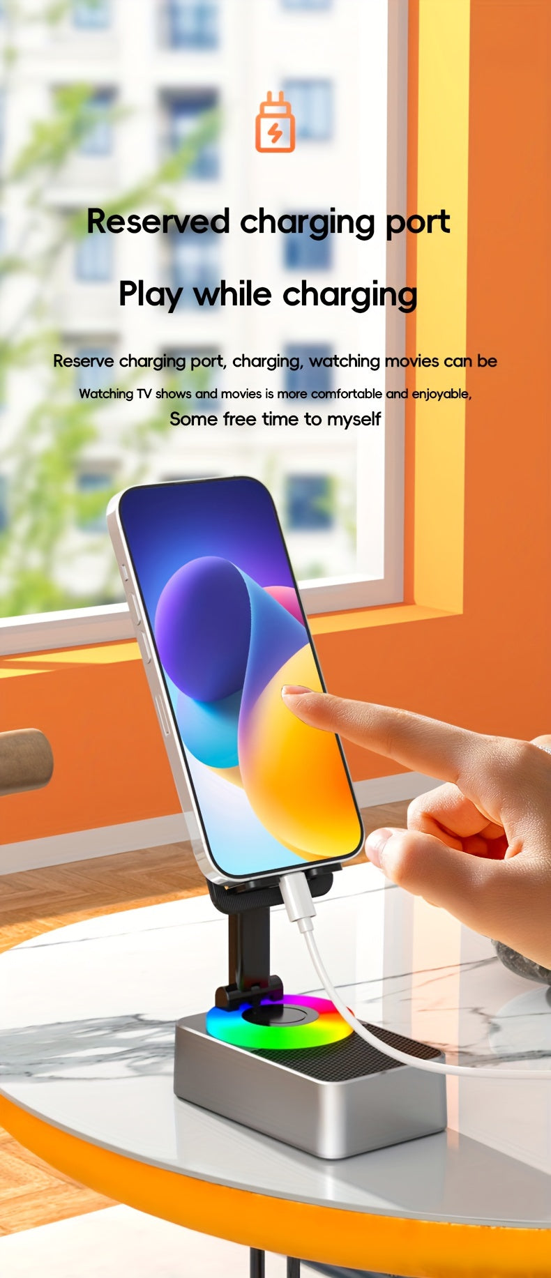 4-In-1 Wireless 360° Rotating Phone Speaker Stand, Hands-Free Audio, Portable Music