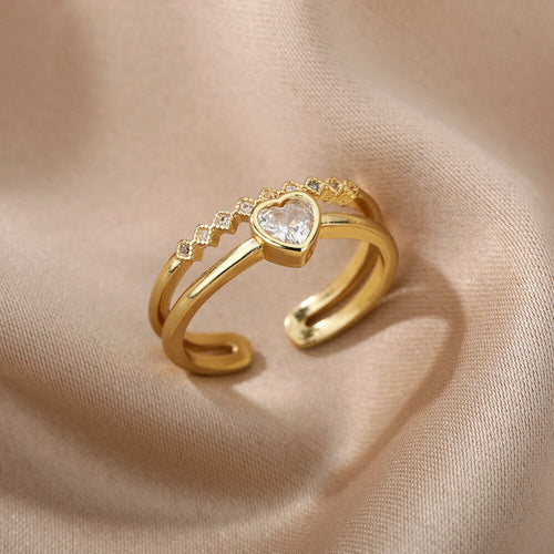 Diannes Golden Heart Ring