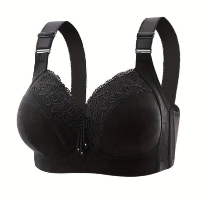 Comfy Lace Wireless Push-Up Bra - Everyday Bras for Women - Soft, Breathable, and Supportive Lingerie with Underwire-Free Design for Comfortable All-Day Wear