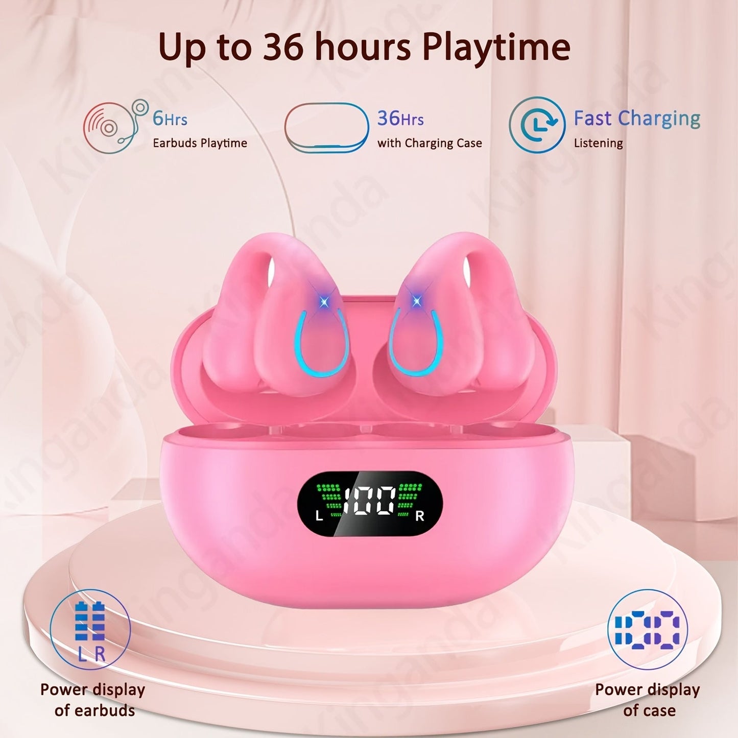 Wireless Open Ear Clip Earbuds