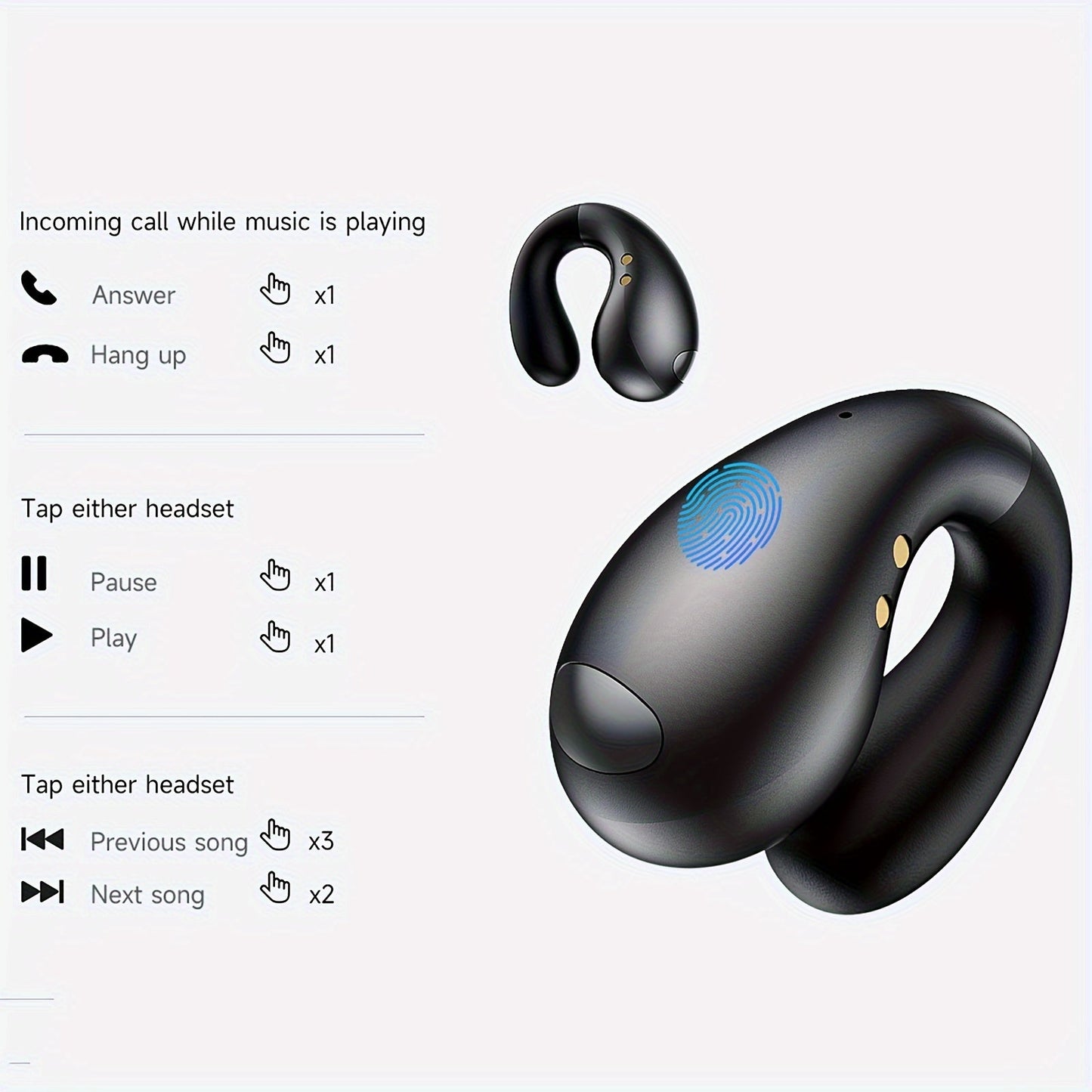 Advanced Open Ear Clip Wireless Earbuds