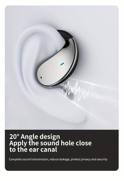 Open Earphones With Built-in Microphones & LED Digital Display Charging Case