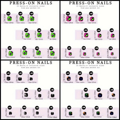 192 Skull Flower Leopard Toenails