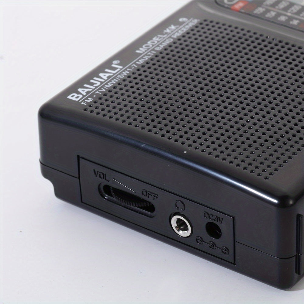 KK-9 Portable Pocket Radio - Personal Radios with Loud Speaker, Headphone Jack, 2AA Battery Operated, AM FM SW1-7 Bands