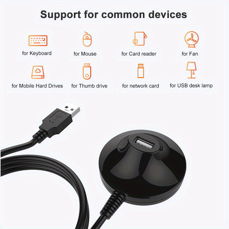 USB Extension Cable With Base