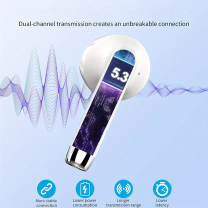 Wireless Smart 5.3 Earbuds with ENC Microphone