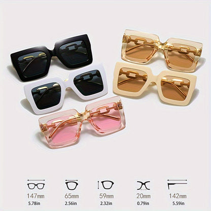 Luxury Oversized Square Fashion Glasses 2pcs