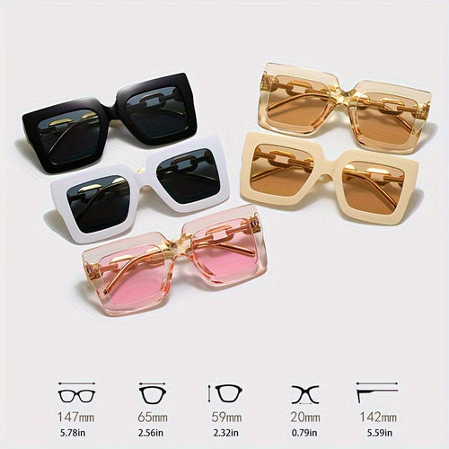 Luxury Oversized Square Fashion Glasses 2pcs