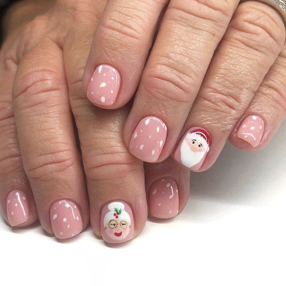 96 pcs Festive Holiday Nail Art Set - Pink