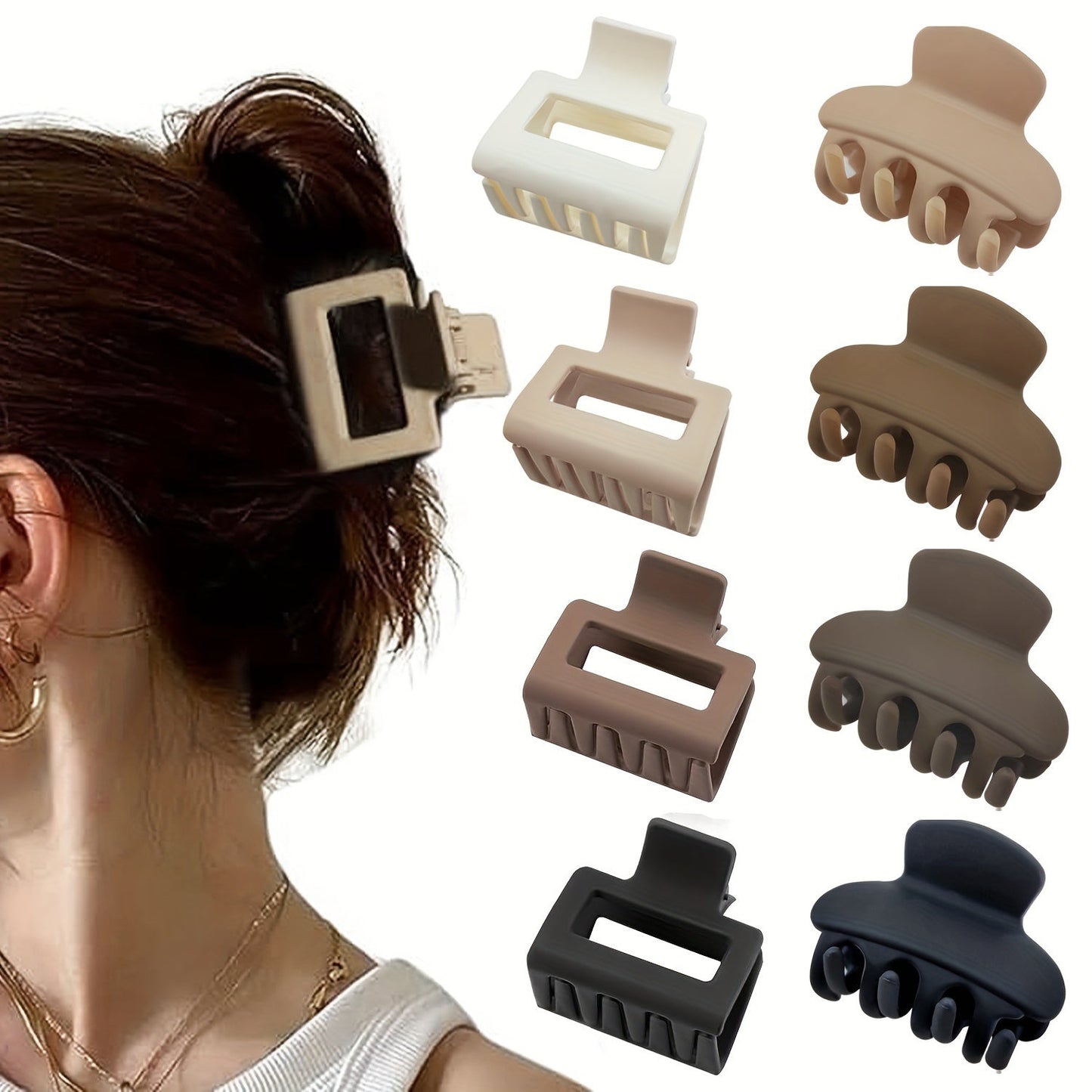 8pcs Small Hair Claw Clips