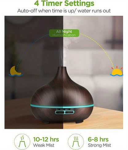 USB-Powered 18.6Oz Essential Oil Diffuser with Remote Control