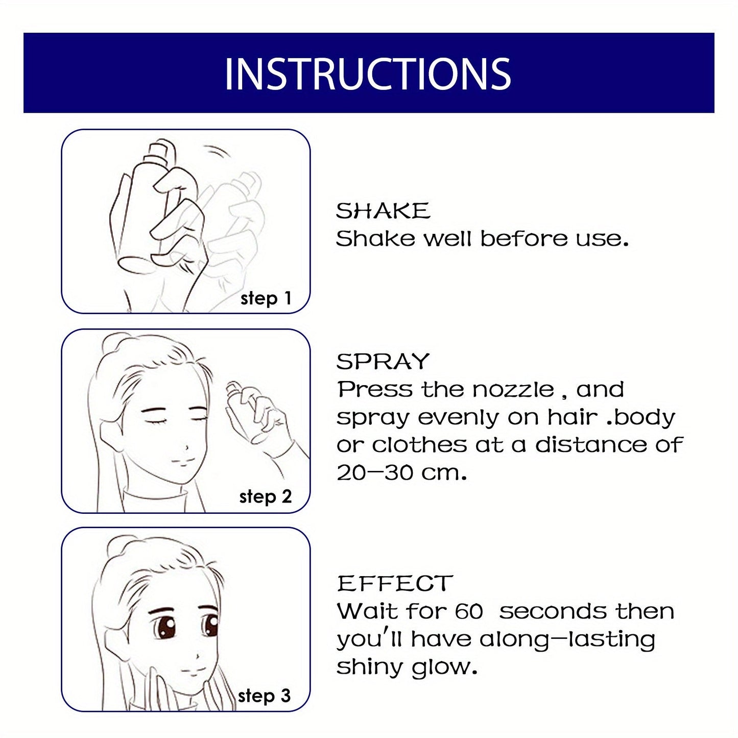 1PCS Glitter Spray Shimmer Silver