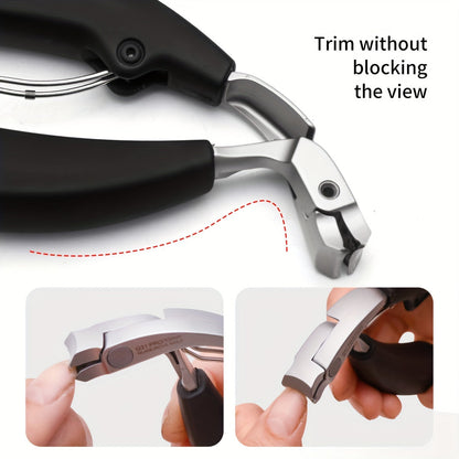 Heavy-Duty Stainless Steel Nail Clippers with Curved Blade