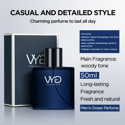 Long-lasting Eau de Toilette Cologne Spray: Fresh and Natural Classic Summer Beach Fragrance