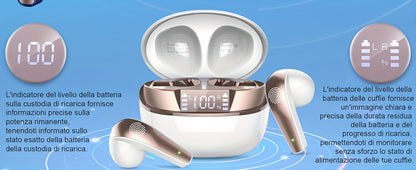 40H Wireless Earbuds, HiFi Stereo Earphones with ENC Noise Cancelling Mic