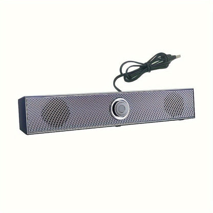 3.5mm 0.14in Jack Wired Speaker - Immersive Surround Soundbar with Stereo Subwoofer
