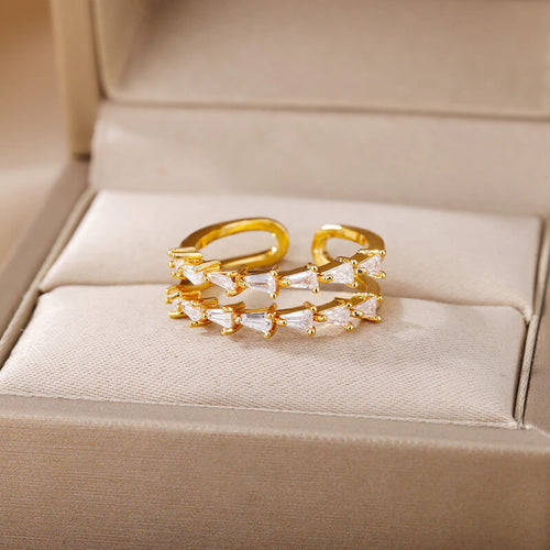 Sparkling Layered Diamond Ring