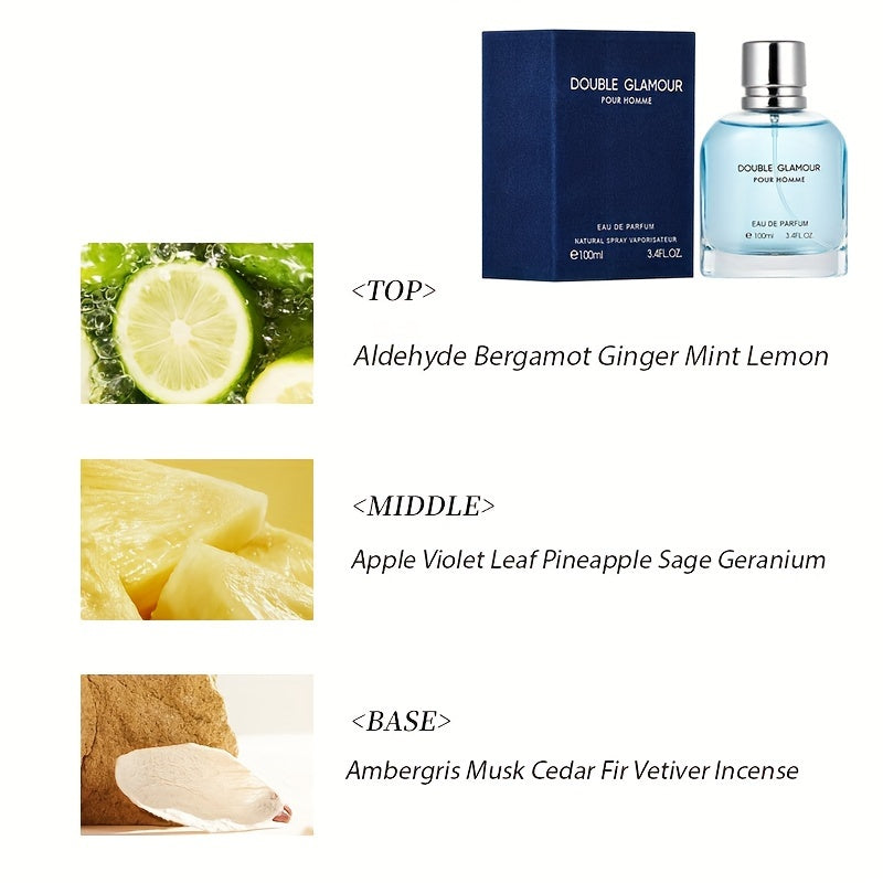 3.38oz Eau De Parfum For Men With Aromatic Woody Notes