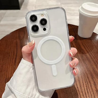 Magnetic Transparent Mobile Phone Case - Supports Wireless Charging For iPhone 16/15/14/13/12/11 Promax