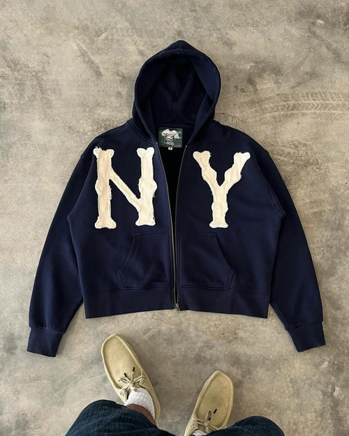 [$88 OFF] || Full-Zip NY Hoodie - Low in Stock