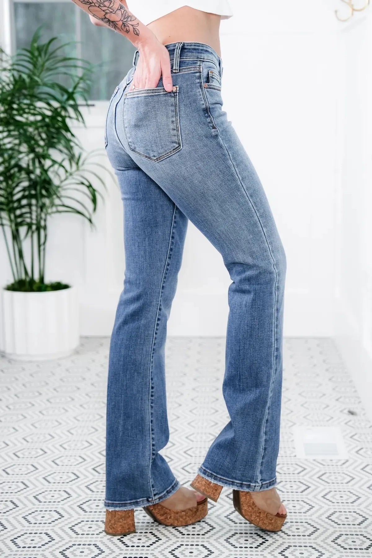 [$38 OFF] || Tummy Control Bootcut Jeans - Low in Stock