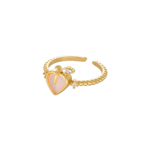 Adjustable Peachy Pink Ring